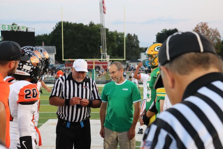 Keith Kennett was an honorary captain when Geneseo hosted United Township on September 10, 2021.