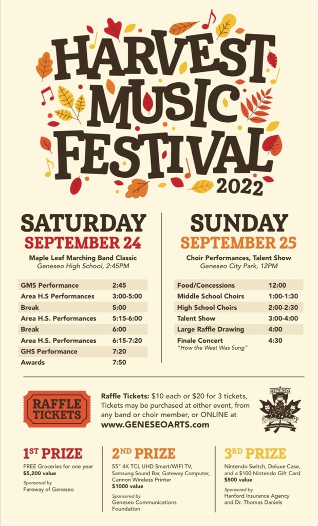GPAC, the Geneseo Performing Arts Council, will be hosting the The Harvest Music Festival on September 24 and 25.