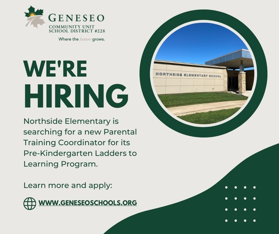 Northside Elementary is looking for a new Parental Training Coordinator for its Pre-Kindergarten Ladders to Learning Program.