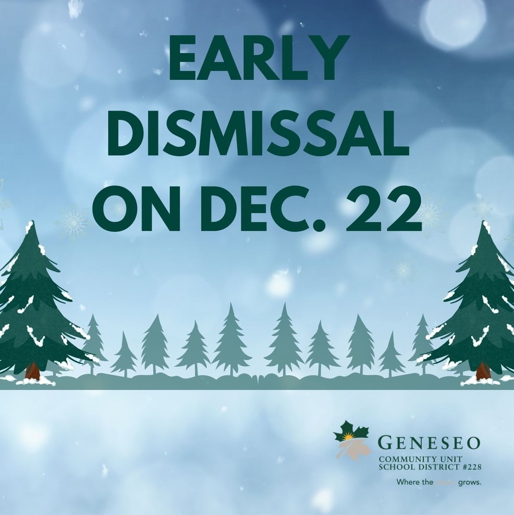 Early dismissal on Dec. 22