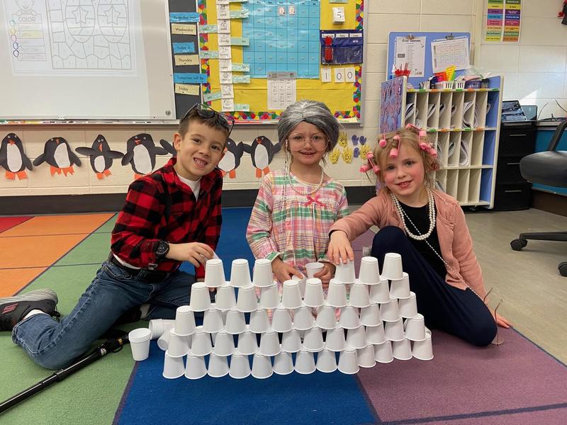 Kindergarteners celebrate 100th day of the school year