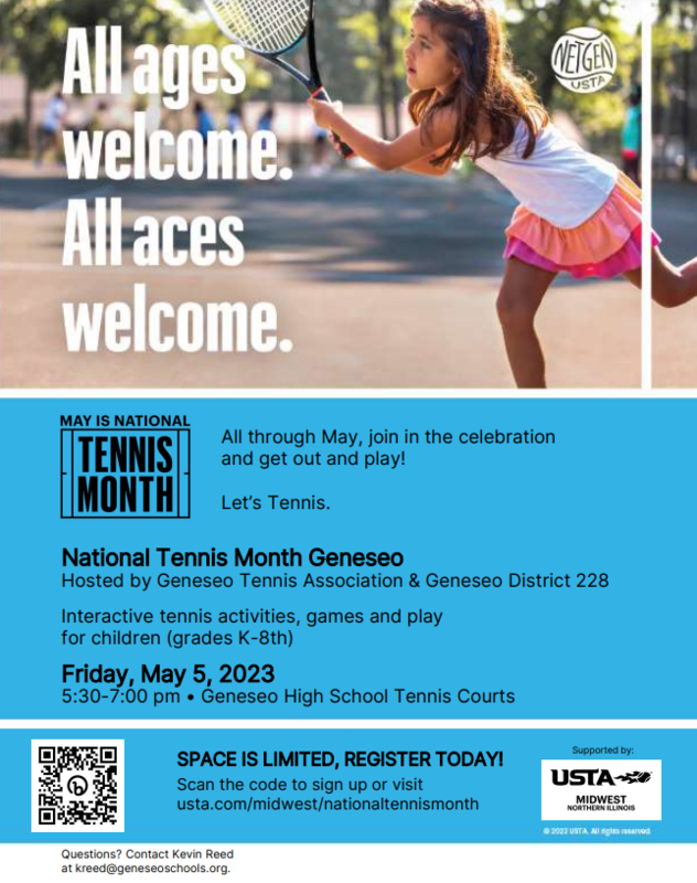 GHS to host National Tennis Night Out on May 5