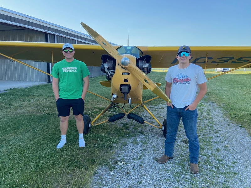 Cooper Ries, Jack Magerkurth and a 1941 Piper J-3 Cub