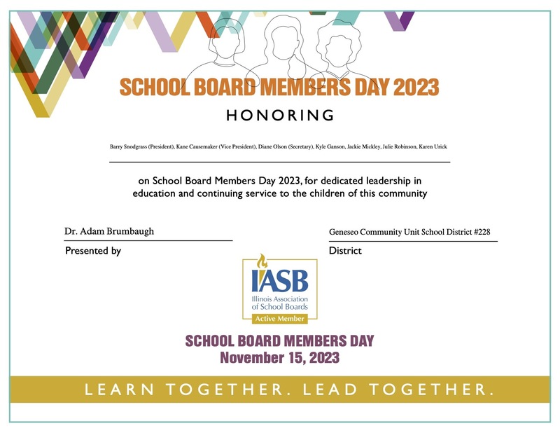 To recognize the outstanding efforts of the nearly 6,000 elected school board members throughout the state, November 15 of each year is designated as "School Board Members Day" in Illinois.